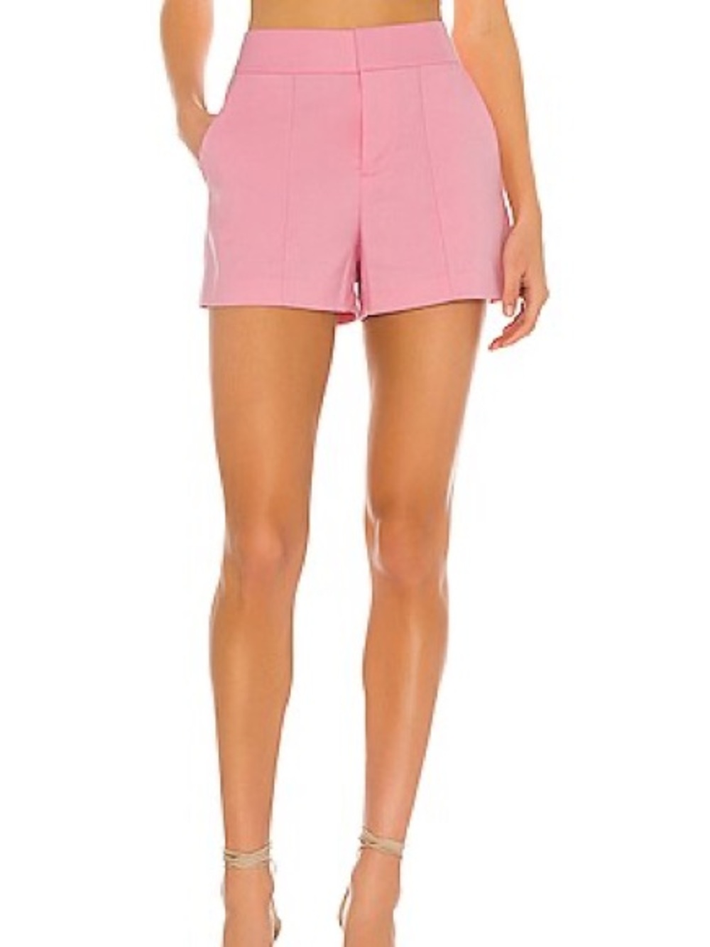 Alice + Olivia Women's Pink High-Waist Dylan Shorts - Picture 2 of 7